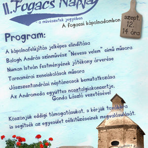 II. Fogacs Napja – a művészetek jegyében