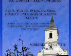 Meghívó Ünnepi Szentmisére
