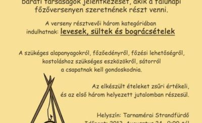 Falunapi játékok és főzőverseny