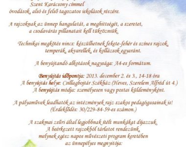 Szent Karácsony rajzpályázat