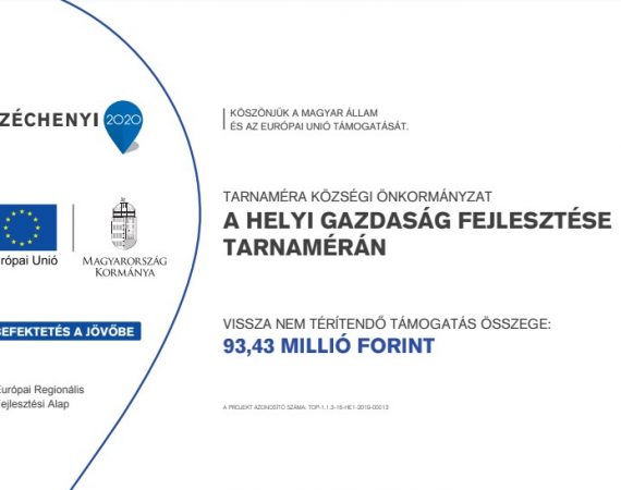 TOP-1.1.3-16-HE1-2019-00013 A helyi gazdaság fejlesztése Tarnamérán